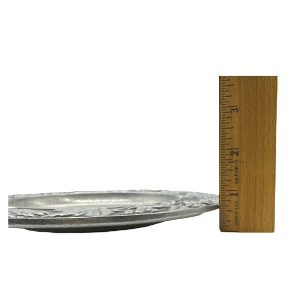 Vintage Longaberger Pewter Plate Candle Holder Oak Leaves Acorn Fall 2001 HTF - Picture 8 of 8